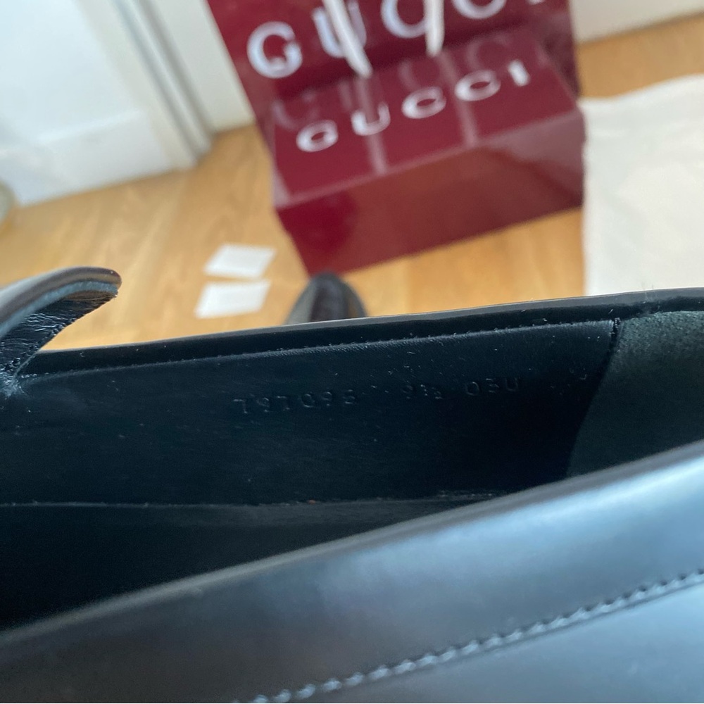 Gucci Magnum Black Leather Men's Platform Loafers Ancora Horsebit Creeper 9.5 EU - Picture 8 of 9